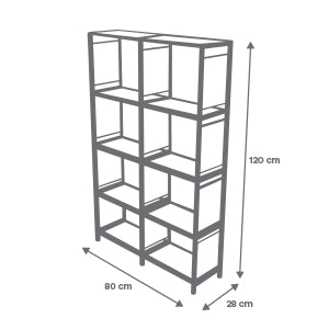 Pink Double Column Bookcase