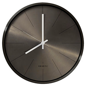 Dark Aluminum Wall Clock