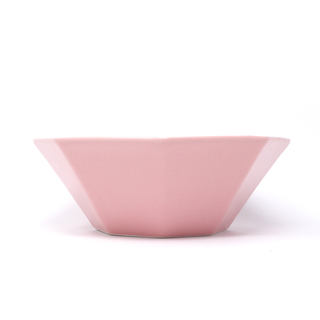 Pink Hexagonal Ceramic Bowl